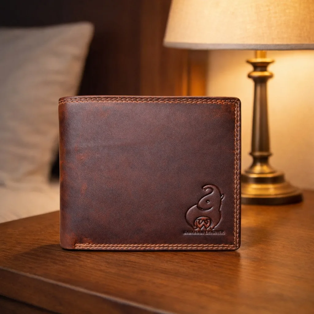 SAJAHANLEATHER Men Casual, Formal, Travel, Trendy Tan, Black Brown Genuine Leather Wallet ( 8 card slots)