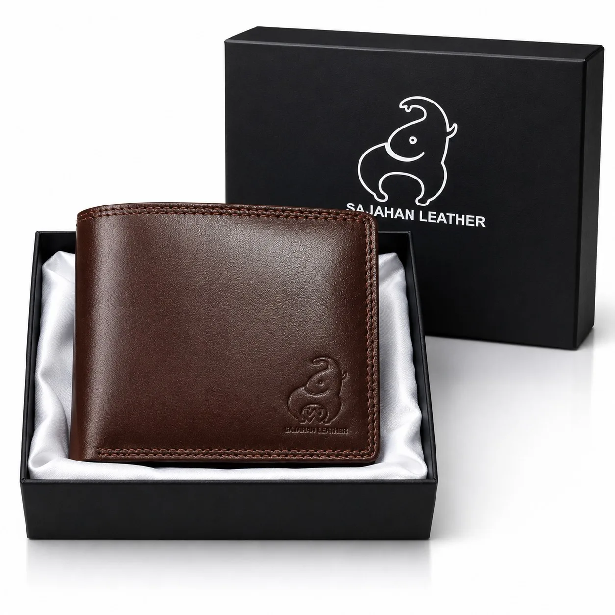 SAJAHANLEATHER Men Casual, Formal, Travel, Trendy Tan, Rich Chocolate Brown Genuine Leather Wallet