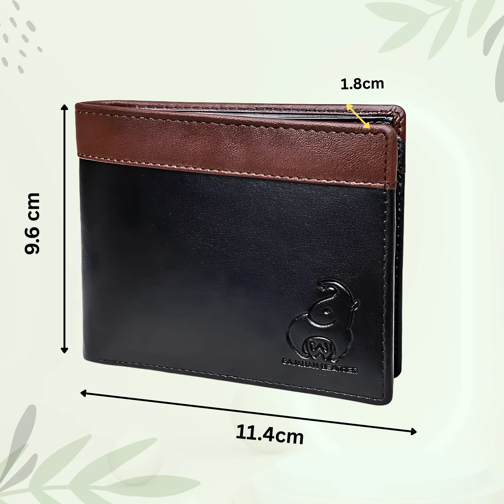 SAJAHANLEATHER Men Formal, Casual, Travel, Trendy Black, Brown Genuine Leather Wallet (4 Card Slots)