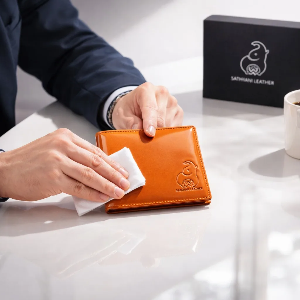 SAJAHANLEATHER Men Casual, Formal, Travel, Trendy Tan, Orange Genuine Leather Wallet ( 8 card slots)