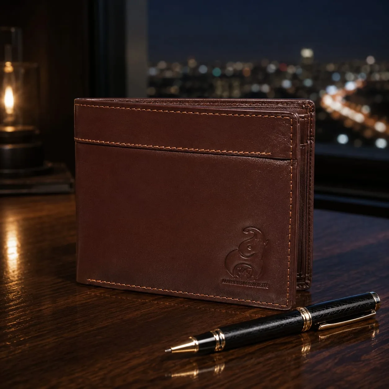 SAJAHANLEATHER Men Casual, Formal, Travel, Trendy Tan, Dark Chocolate Brown Genuine Leather Wallet