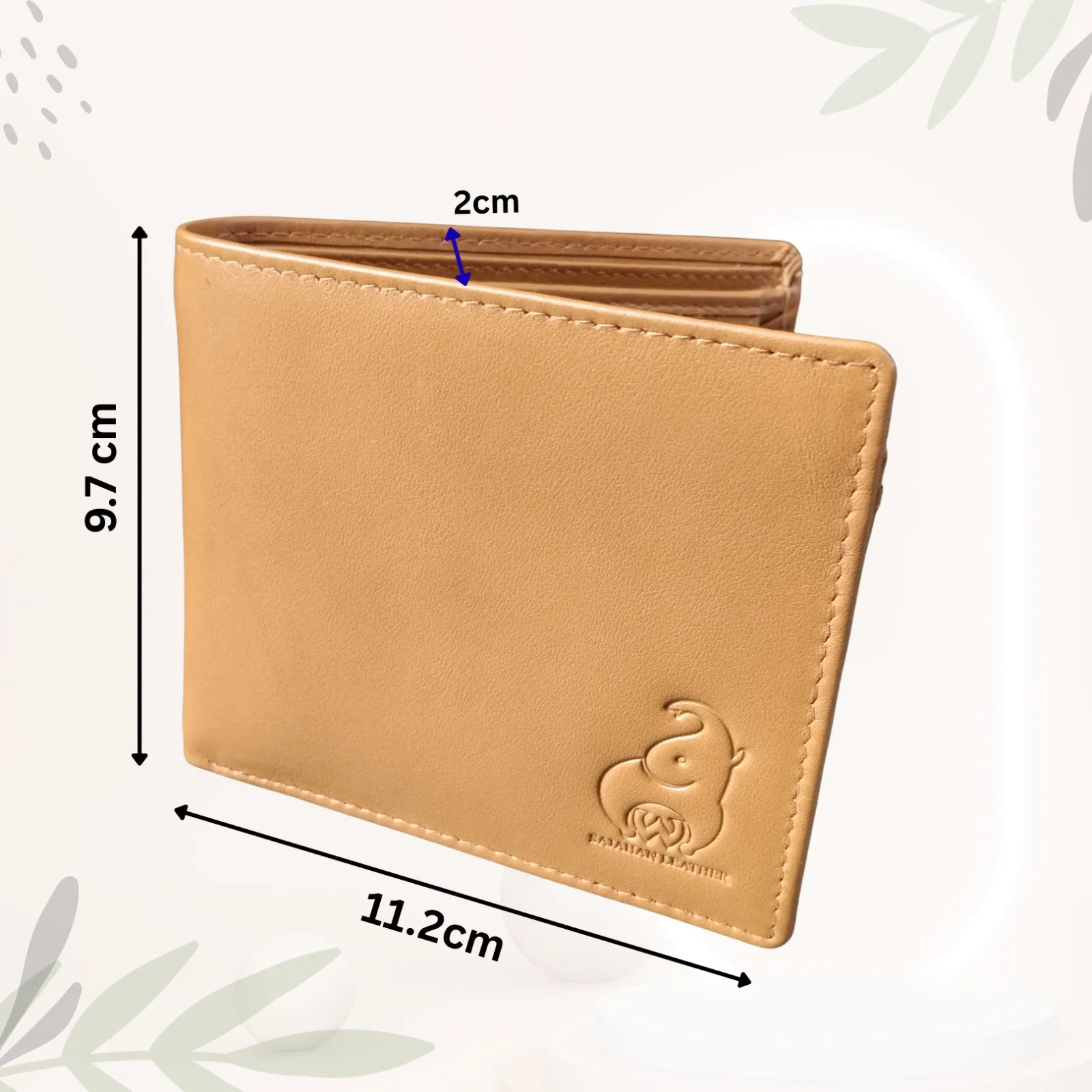 SAJAHANLEATHER Men Casual, Formal, Travel, Trendy Tan, Caramel Brown Genuine Leather Wallet