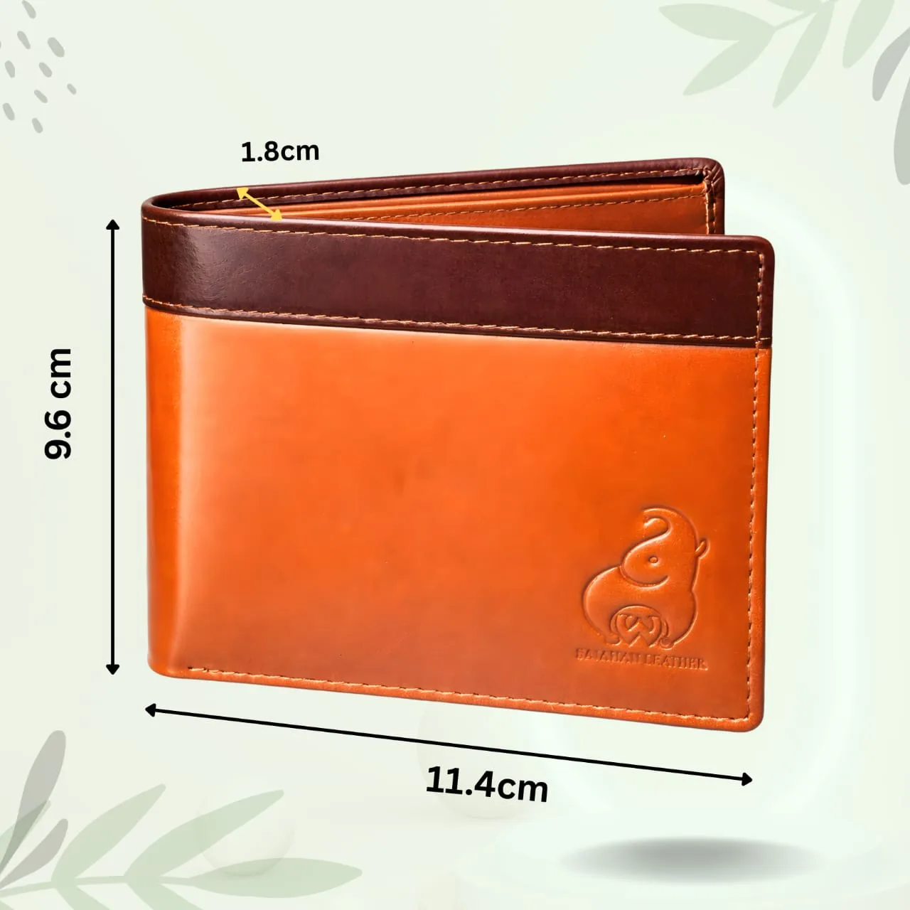SAJAHANLEATHER Men Formal, Casual, Travel, Trendy Tan, Brown Genuine Leather Wallet (4 Card Slots)