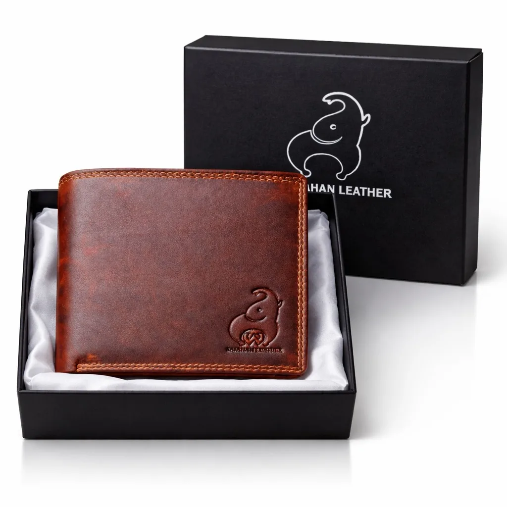 SAJAHANLEATHER Men Casual, Formal, Travel, Trendy Tan, Black Brown Genuine Leather Wallet ( 8 card slots)