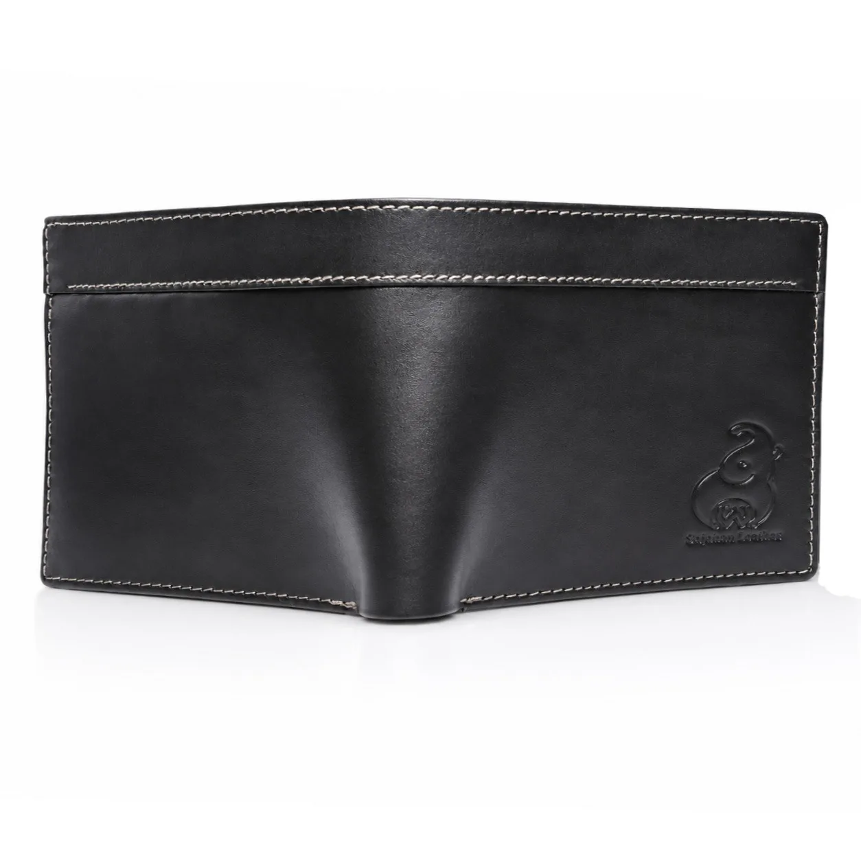 SAJAHANLEATHER Men Casual, Formal, Travel, Trendy Tan, Black Genuine Leather Wallet (12 Card Slots)